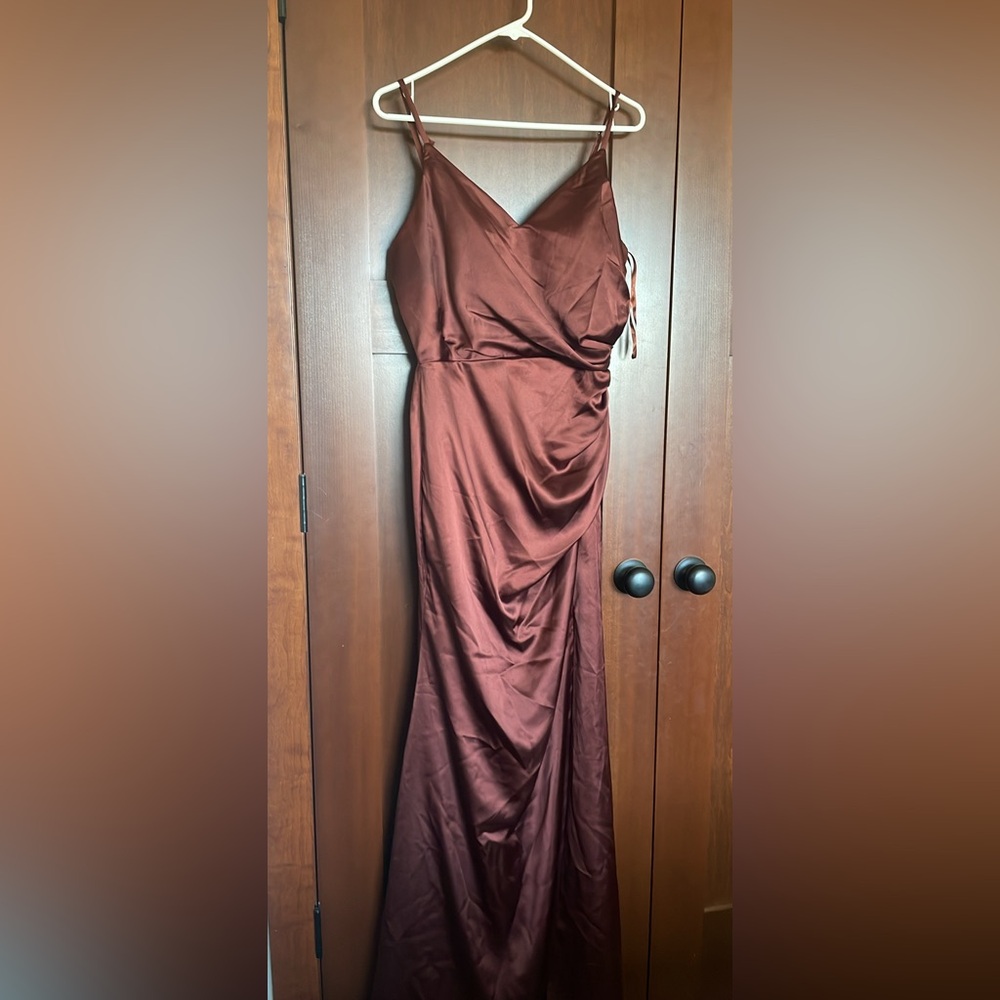 Revelry Bridesmaid Dress Terracotta Rust color